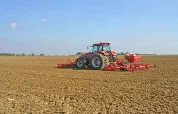 Semis de blé tendre en Normandie