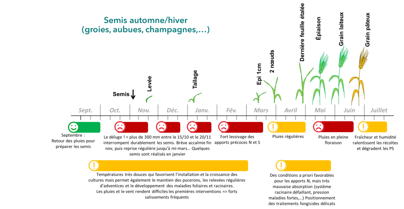 Figure 1 : Points clés de la campagne blé dur 2023/2024